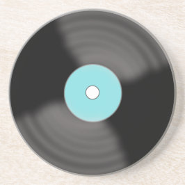 Retro vinylplaat 1950's drankvlekkenlegger cadeau zandsteen onderzetter