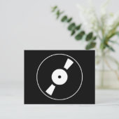 retro vinylplaat briefkaart (Staand voorkant)