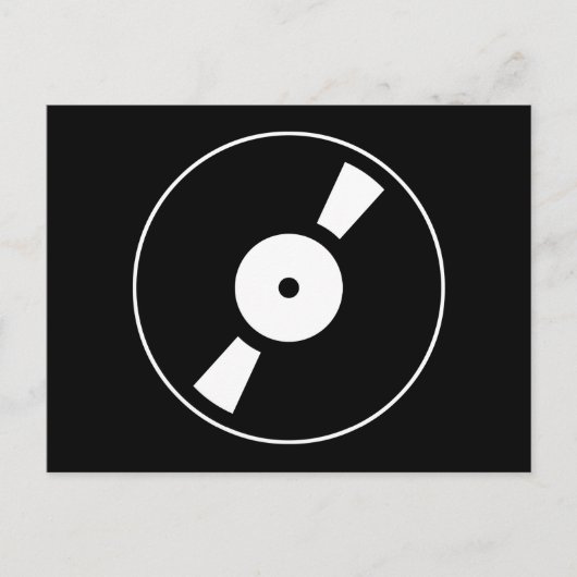 retro vinylplaat briefkaart (Voorkant)