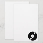 retro vinylplaat briefpapier (Voorkant / Achterkant)