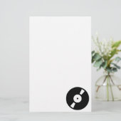 retro vinylplaat briefpapier (Staand voorkant)