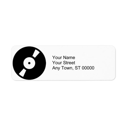 retro vinylplaat etiket (Voorkant)