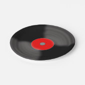 Retro vinylplaat feest 1950's muziek papieren bord (Gekanteld)