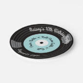 Retro Vinylplaat Feest Papieren Bordje (Gekanteld)