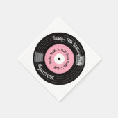 Retro Vinylplaat Feest Servet (Hoek)