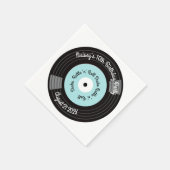 Retro Vinylplaat Feest Servet (Hoek)