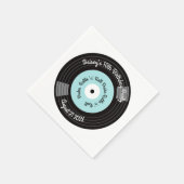 Retro Vinylplaat Feest Servet (Hoek)
