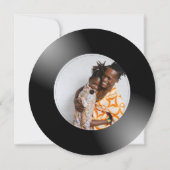 Retro Vinylplaat Foto Bruiloft Kaart (Achterkant)