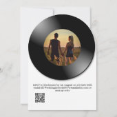 Retro Vinylplaat Foto Bruiloft Kaart (Achterkant)