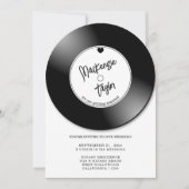 Retro Vinylplaat Foto Bruiloft Kaart (Voorkant)