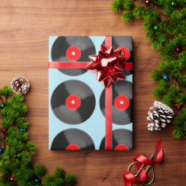 Retro-vinylplaat-inpakpapier Cadeaupapier