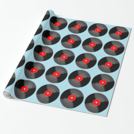 Retro-vinylplaat-inpakpapier Cadeaupapier