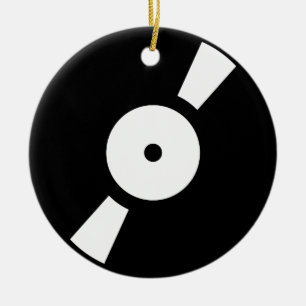 retro vinylplaat keramisch ornament