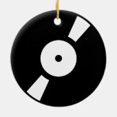 retro vinylplaat keramisch ornament (Achterkant)