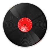 Retro Vinylplaat Keramische Knop (Voorkant)