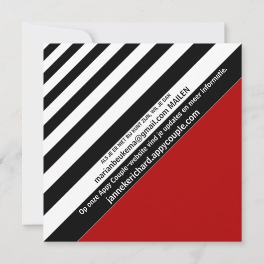 Retro Vinylplaat | Moderne Trouw Uitnodiging (Achterkant)