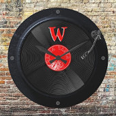 Retro vinylplaat monogram aangepaste wandklok
