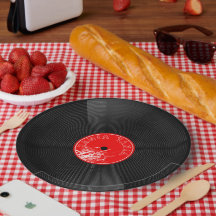 Retro vinylplaat muziek liefhebber papieren borden