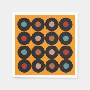 Retro Vinylplaat Muziek Verjaardagsfeest Servet