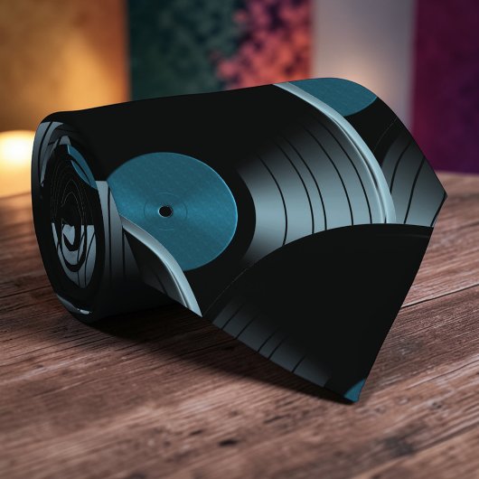 Retro Vinylplaat Popcultuur Heren Das Das Tie