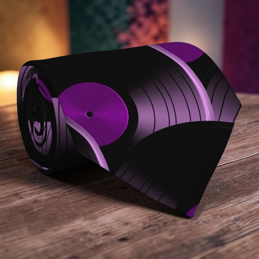 Retro vinylplaat Popcultuur stropdas stropdas das