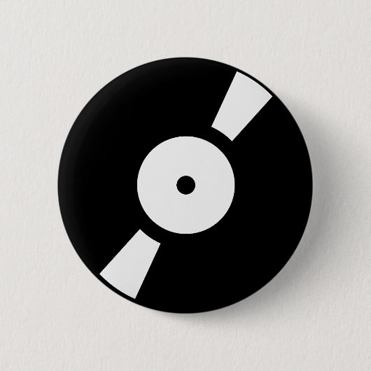 retro vinylplaat ronde button 5,7 cm (Voorkant)