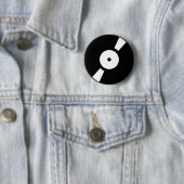 retro vinylplaat ronde button 5,7 cm (In situ)