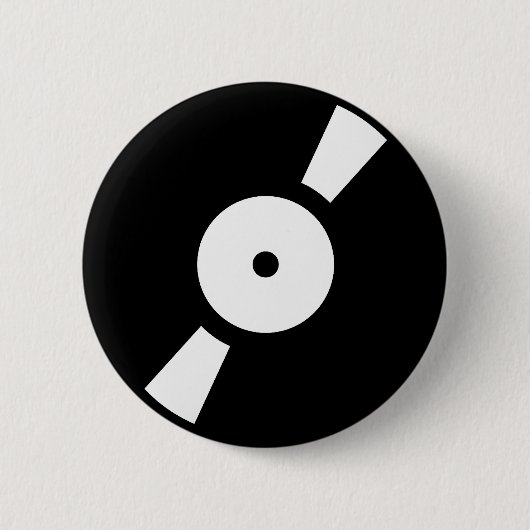 retro vinylplaat ronde button 5,7 cm (Voorkant)