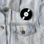 retro vinylplaat ronde button 5,7 cm (In situ)
