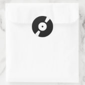 retro vinylplaat ronde sticker (Tas)