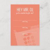 Retro vinylplaat RSVP bijgevoegde kaart (Achterkant)