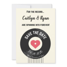 Retro vinylplaat Save the Date – Muziekfan