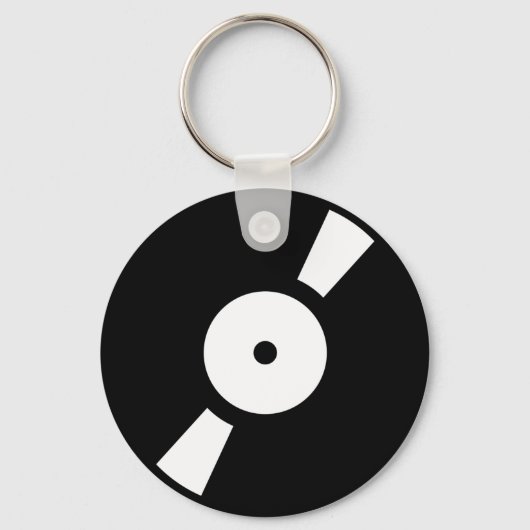 retro vinylplaat sleutelhanger (Voorkant)