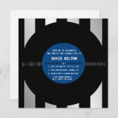 Retro vinylplaat | Uitnodigingen voor een moderne  (Voorkant / Achterkant)