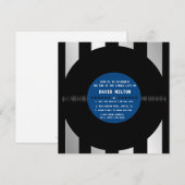 Retro vinylplaat | Uitnodigingen voor modern vrijg (Voorkant / Achterkant)