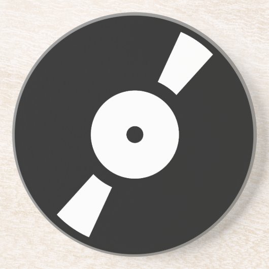 retro vinylplaat zandsteen onderzetter (Voorkant)