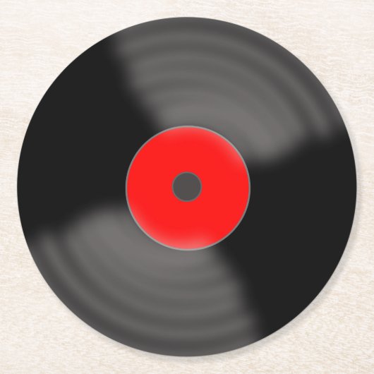 Retro vinylplaatjes onderzetters van papier (Voorkant)