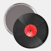 Retro vinylplaatmagneet vintage muziekdecoratie magneet (Voorkant / Achterkant)