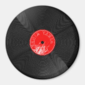 Retro vinylplaatmagneet vintage muziekdecoratie magneet (Voorkant)