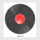 Retro vinylplaatsticker sticker (Vel)