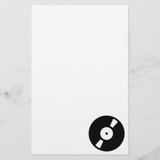 retro vinylrecord briefpapier (Voorkant)