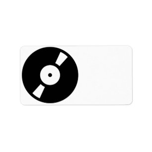 retro vinylrecord etiket