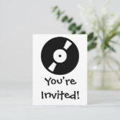 retro vinylrecord kaart (Staand voorkant)