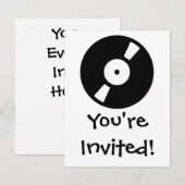 retro vinylrecord kaart (Voorkant / Achterkant)