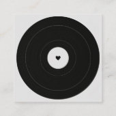 Retro  vinylrecord RSVP Informatiekaartje (Achterkant)