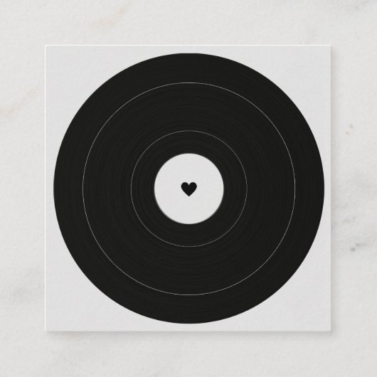 Retro  vinylrecord RSVP Informatiekaartje (Achterkant)