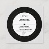 Retro  vinylrecord RSVP Informatiekaartje (Voorkant)
