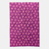 Retro Violet Magenta Roze keukenhanddoeken (Verticaal)