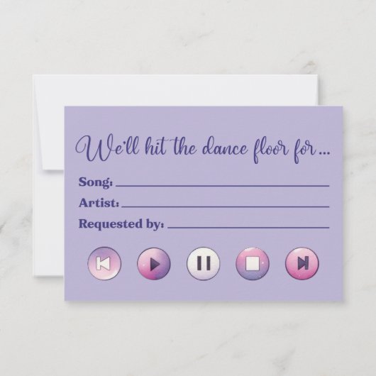 Retro Violet Vibes RSVP-kaart RSVP Kaartje (Achterkant)