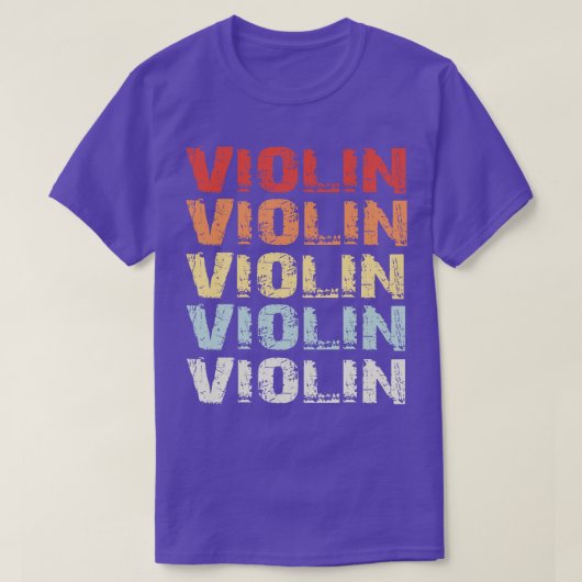 Retro Violin 1 T-shirt (Design voorkant)